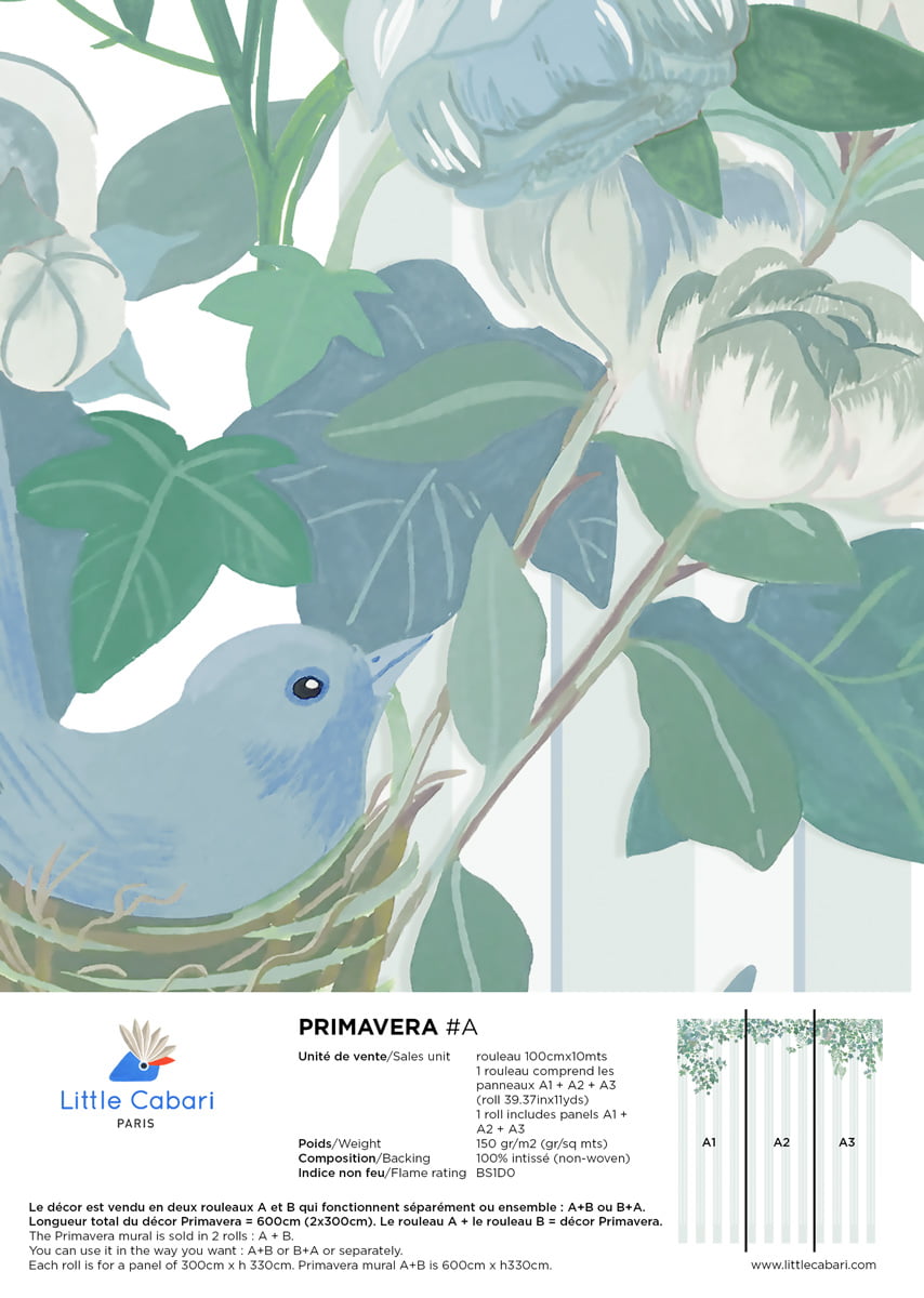 Little Cabari papier peint Primavera #A
