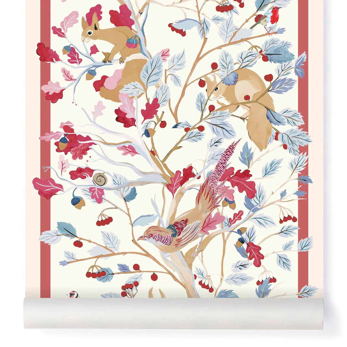 Little Cabari papier peint CASSE-NOISSETTE groseille