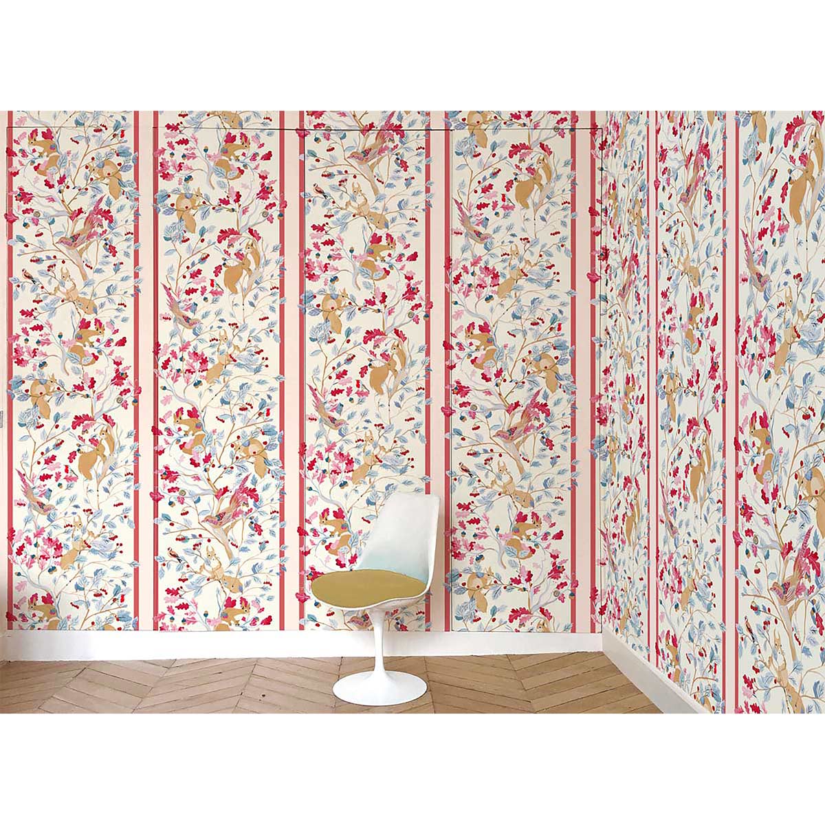 Little Cabari papier peint CASSE-NOISSETTE groseille
