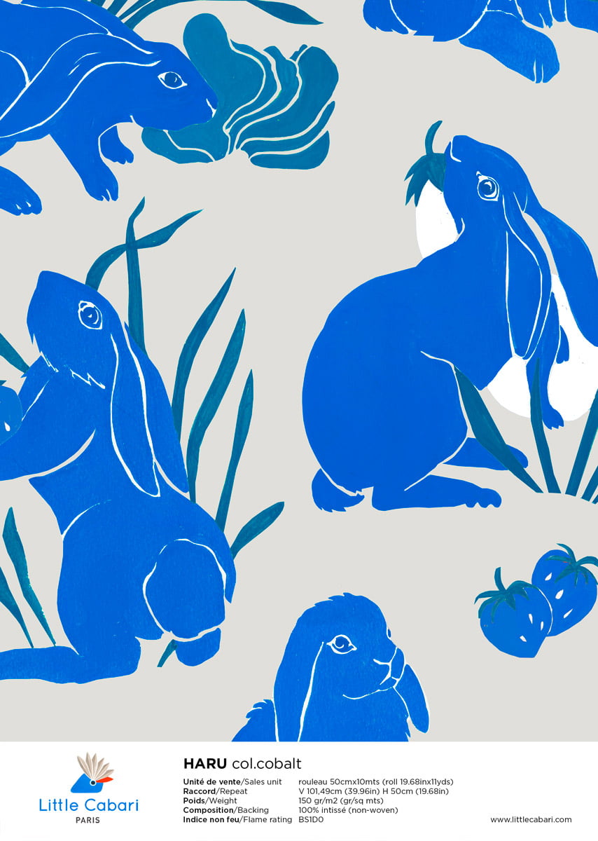 Little Cabari wallpaper HARU cobalt