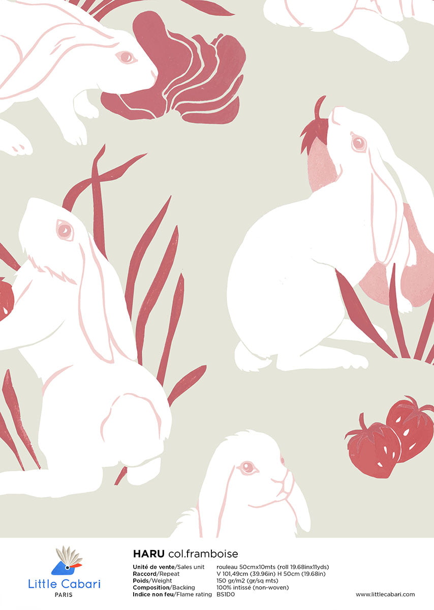 Little Cabari wallpaper HARU raspberry