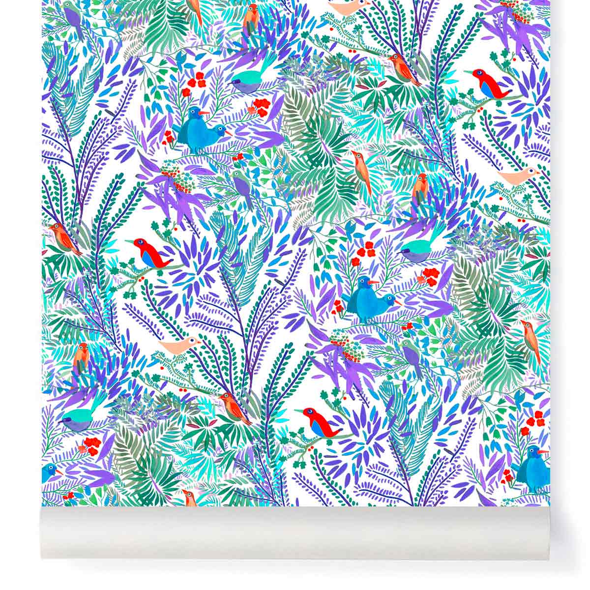 Carta da parati Little Cabari JAZZ Aqua