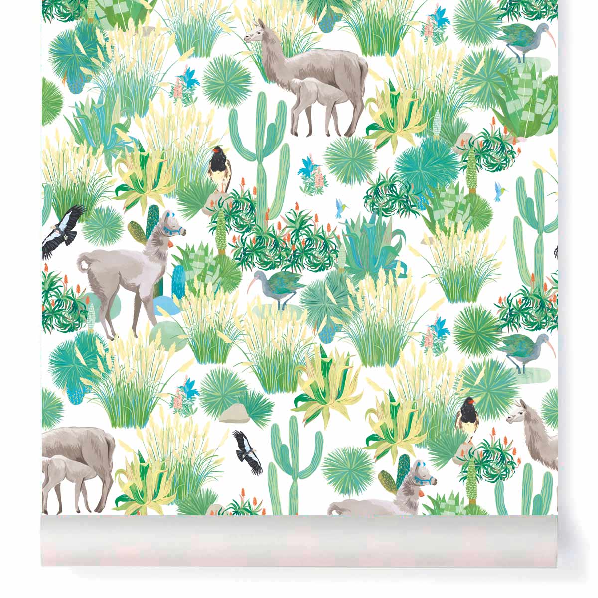 Carta da parati Little Cabari PAMPICHULLA Giada