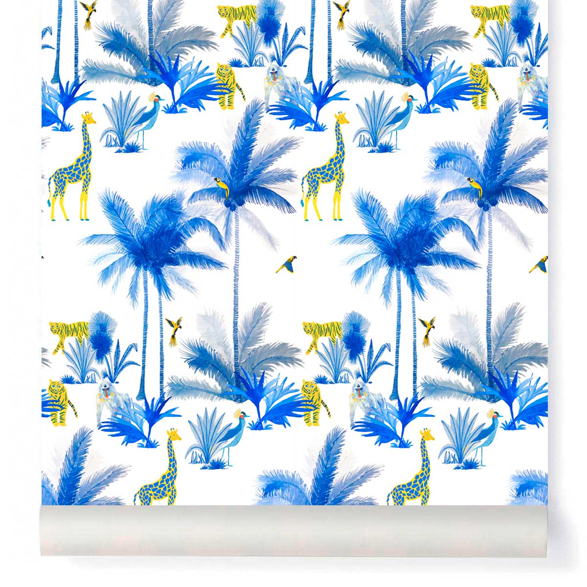 Carta da parati Little Cabari TAMTAM Blu