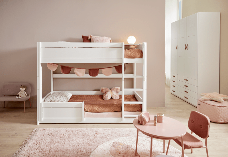 Lifetime Kidsrooms Lit superposé avec échelle 154 cm - Original Blanc