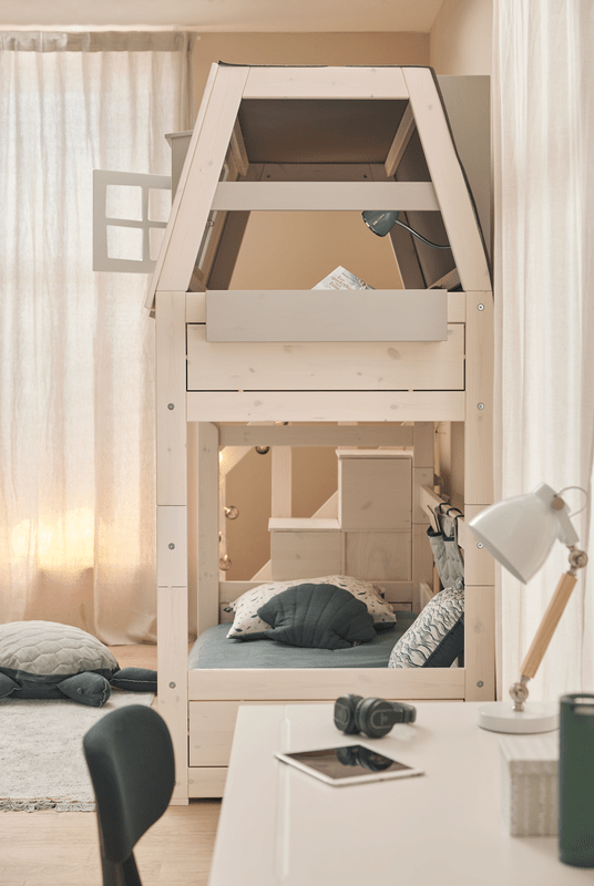 Camerette per bambini Lifetime Letto con scale - My Hangout White