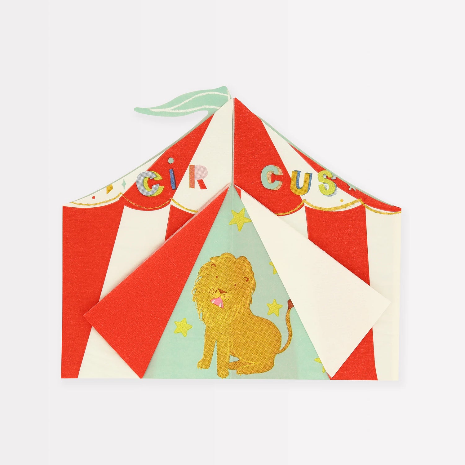 Zirkus-Servietten mit Löwenmotiv