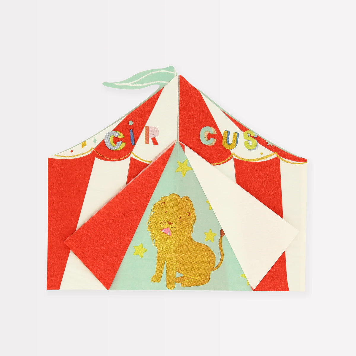 Serviettes de cirque Meri Meri avec motif de lion