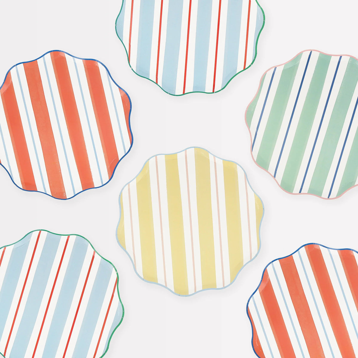 Meri Meri Striped plates