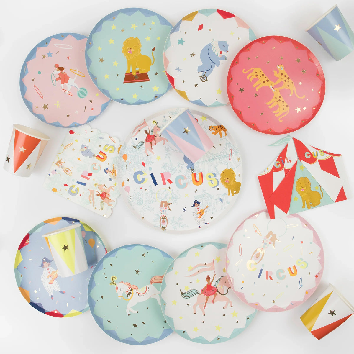 Serviettes de cirque Meri Meri avec motif de lion