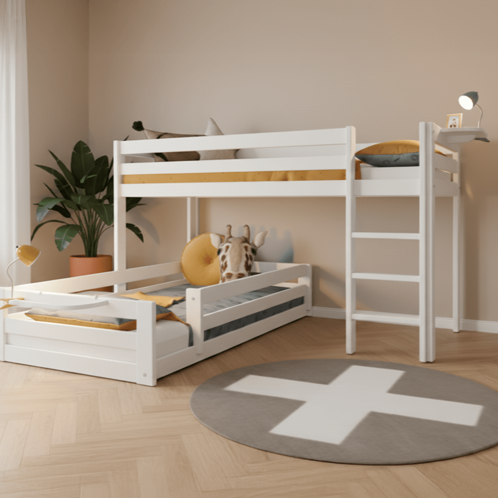 Lifetime Kidsrooms Loft bed 128 cm - Elements White