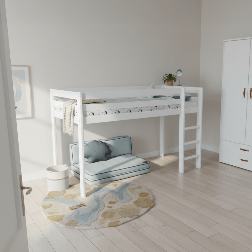 Lifetime Kidsrooms Loft bed 128 cm - Elements White