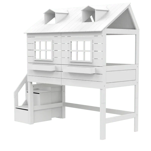 Lifetime Kidsrooms Loft bed 128 cm - Lake House White