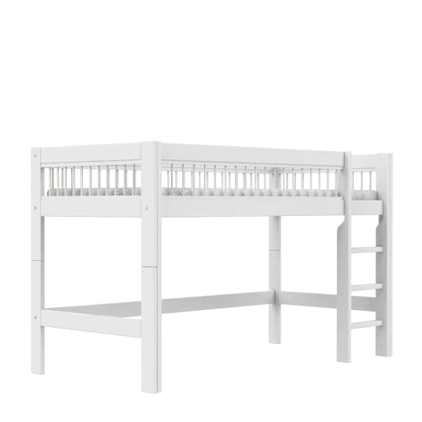 Lifetime Kidsrooms Letto a soppalco 128 cm con scala - Breeze White