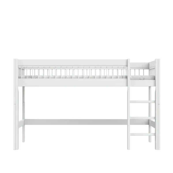 Lifetime Kidsrooms Letto a soppalco 128 cm con scala - Breeze White