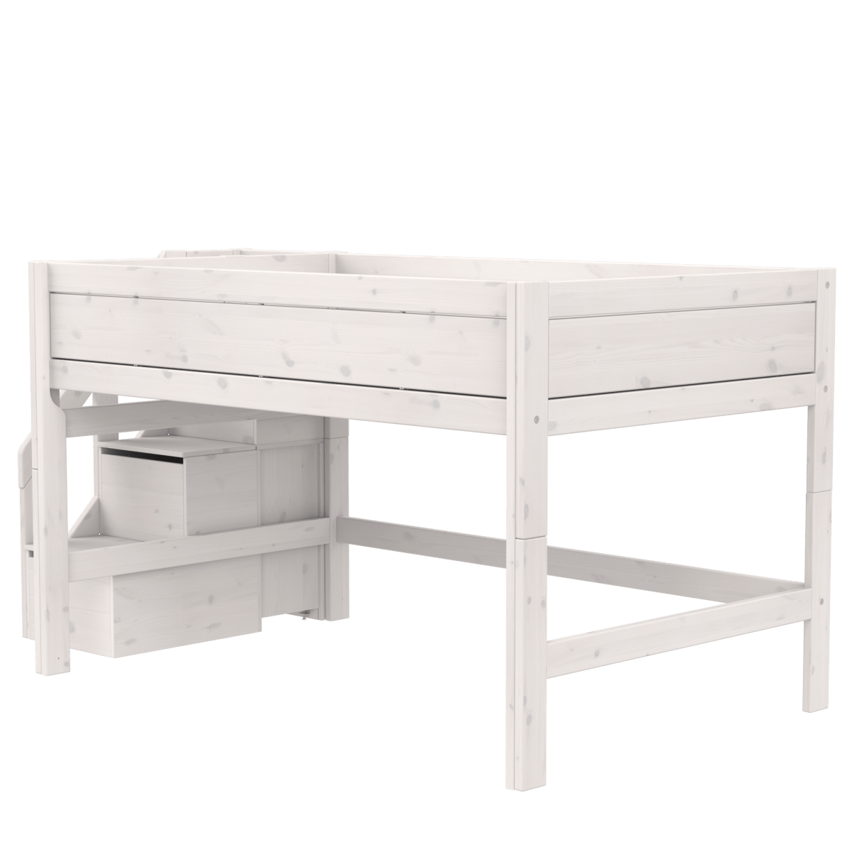 Lifetime Kidsrooms Original loft bed 120 cm with stairs - 128 cm White