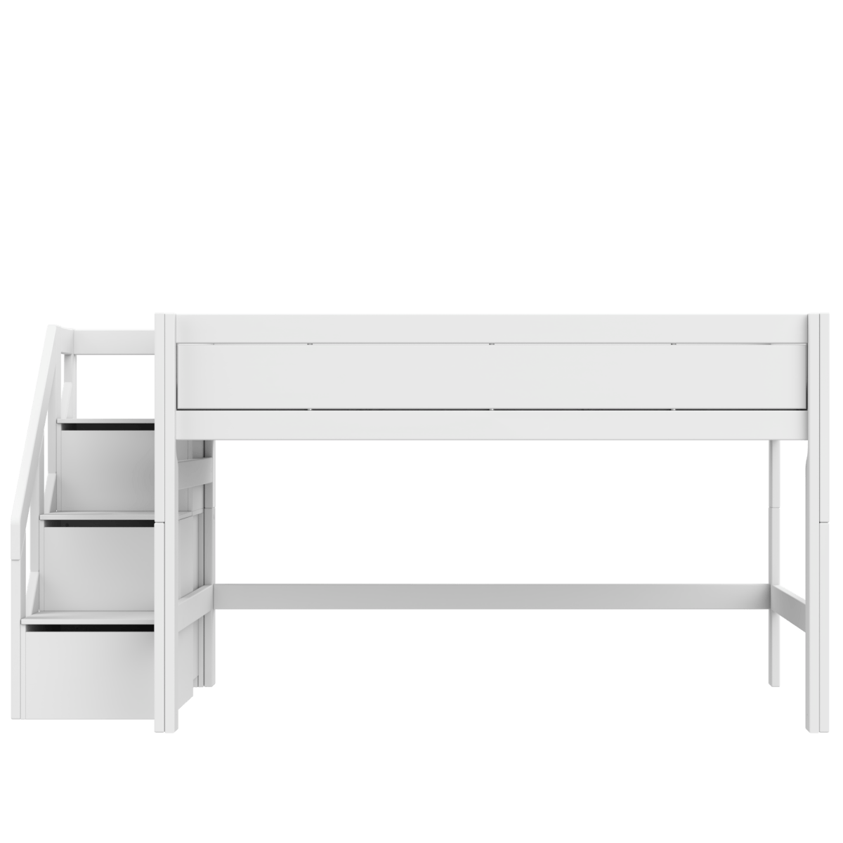 Lifetime Kidsrooms Original loft bed 120 cm with stairs - 128 cm Whitewash