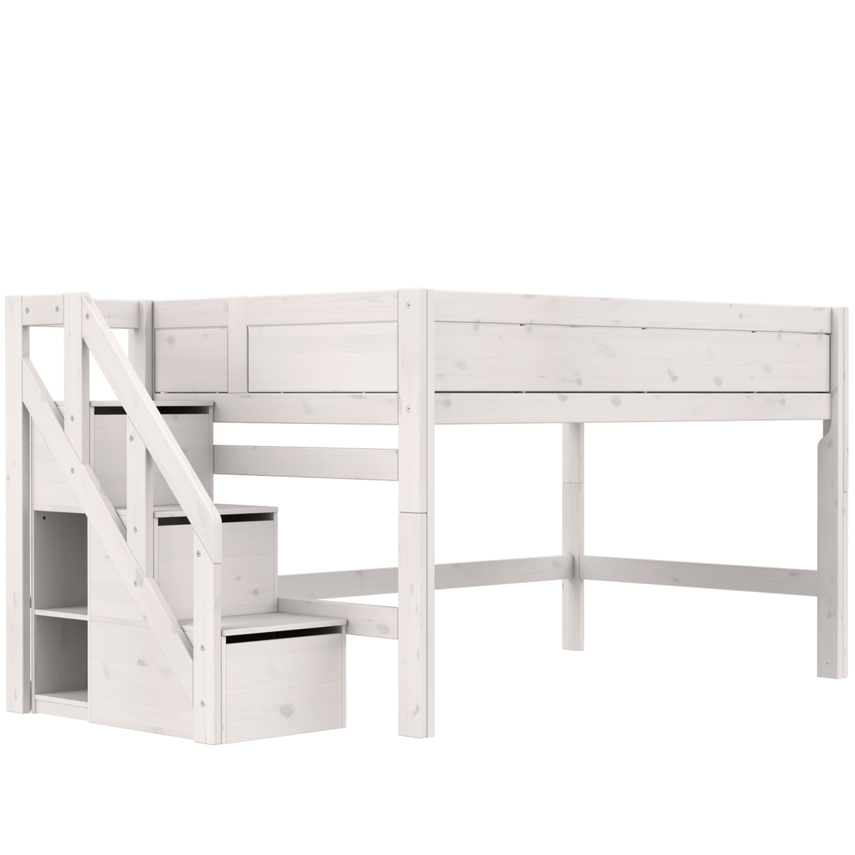 Lifetime Kidsrooms Original loft bed 120 cm with stairs - 128 cm White