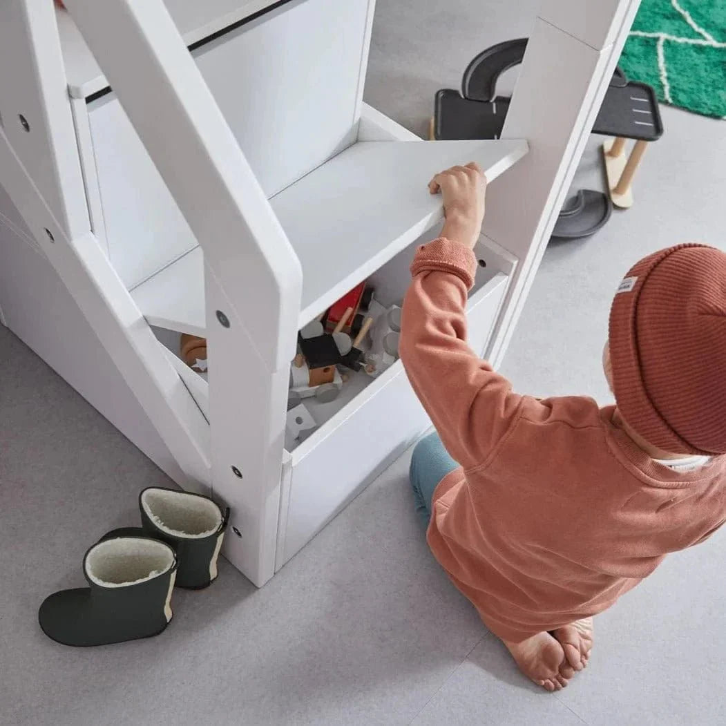 Lifetime Kidsrooms loft bed 128 cm with stairs - Original White