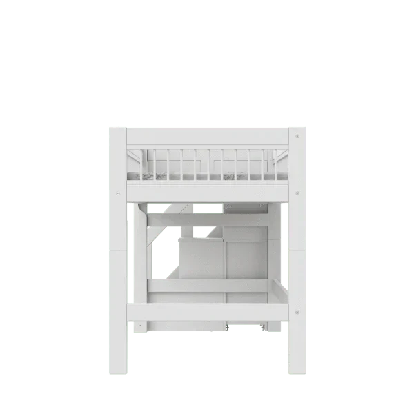 Lifetime Kidsrooms Lit surélevé avec escalier 128 cm - Breeze Blanc