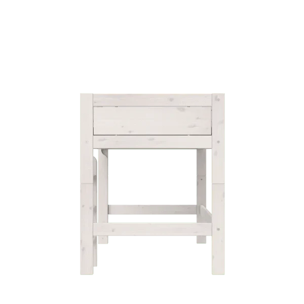 Lifetime Kidsrooms Lit surélevé 128 cm avec échelle - Original Whitewash