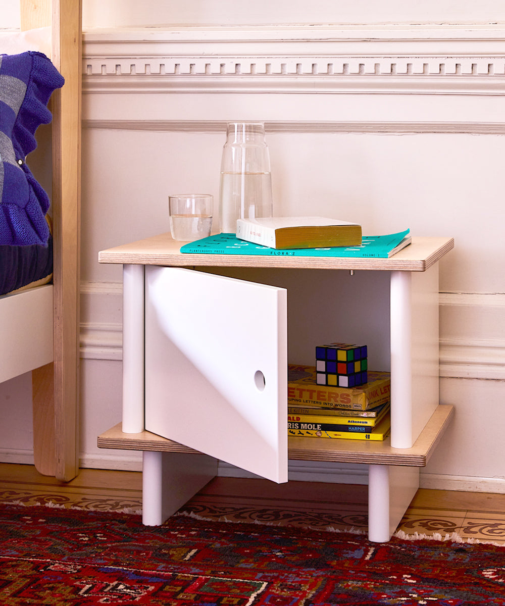 Oeuf NYC ML bedside table, white / birch