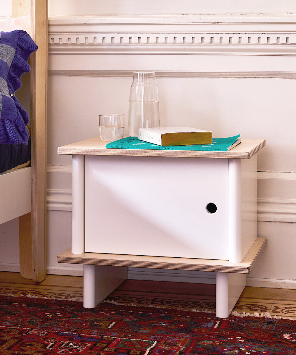 Oeuf NYC ML bedside table, white / birch
