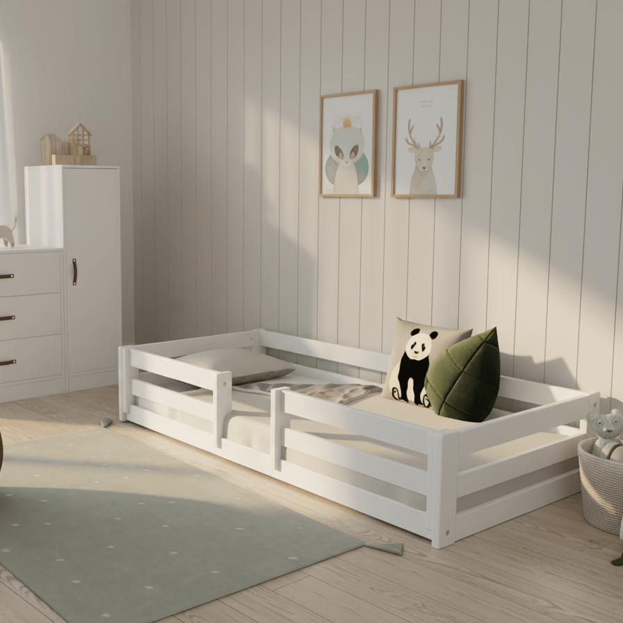 Lifetime Kidsrooms Montessori Bodenbett - Elements  Weiss