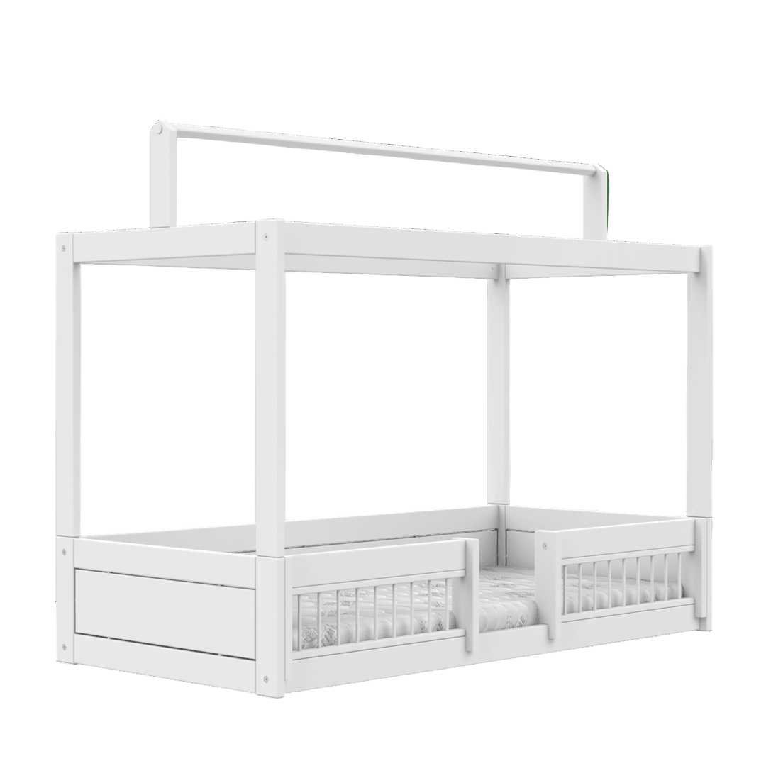 Lifetime Kidsrooms Montessori floor bed with frame for fabric top and bed fronts White
