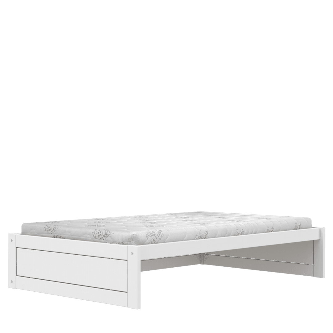 Lifetime Kidsrooms Montessori Lit de sol 120 avec support pour toit en toile Blanc