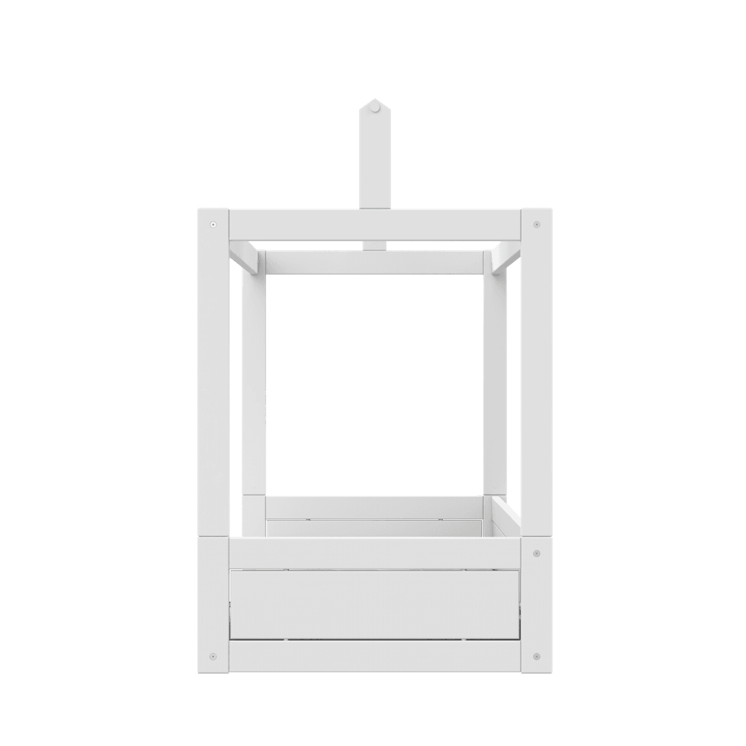 Lifetime Kidsrooms Montessori Lit de sol avec support pour toit en toile Blanc