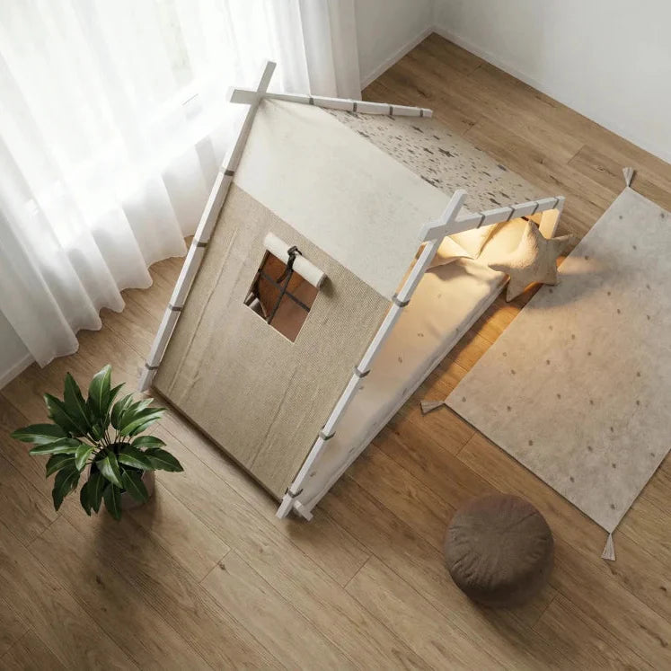 Lifetime Kidsrooms Montessori Bodenbett - Elements mit Tipi