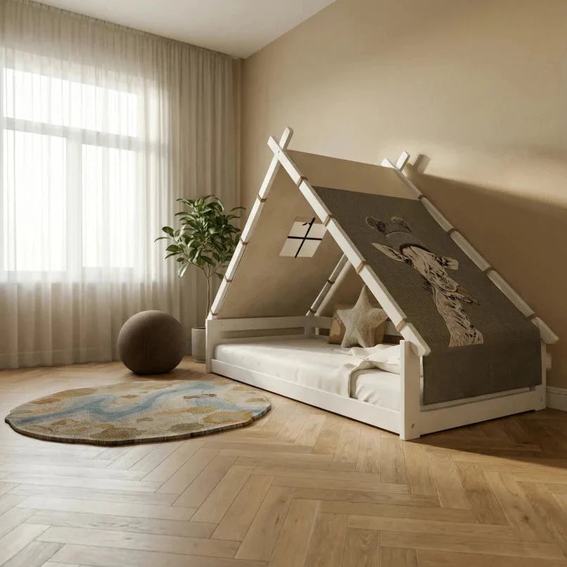 Lifetime Kidsrooms Montessori Bodenbett - Elements mit Tipi