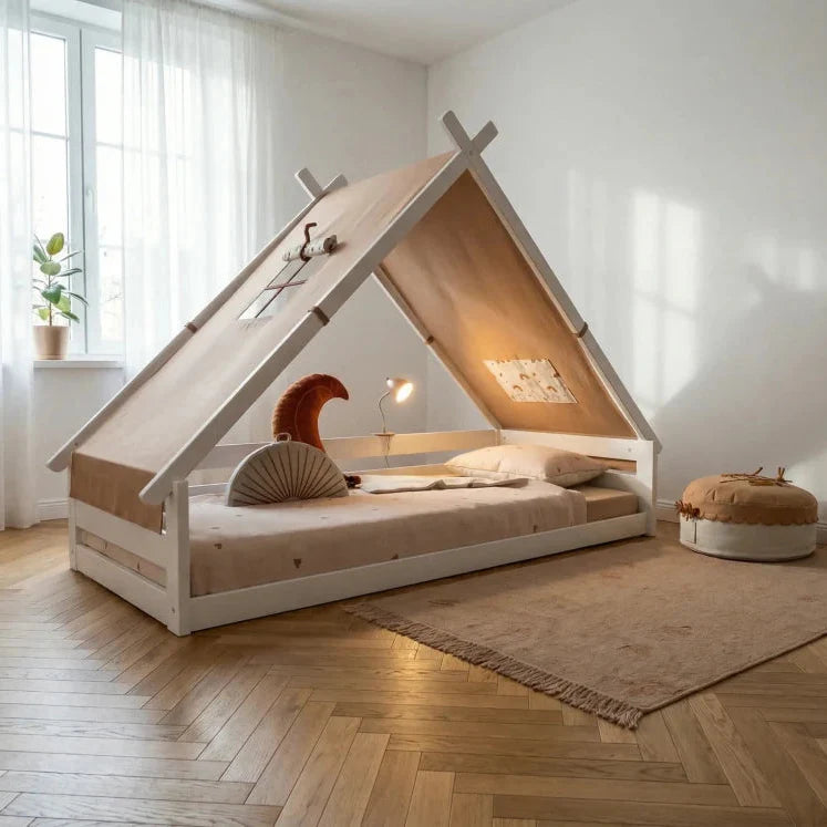Lifetime Kidsrooms Montessori Bodenbett - Elements mit Tipi