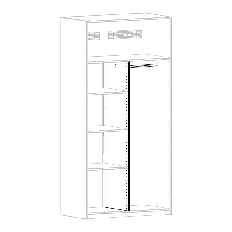 Lifetime Kidsrooms partition wall for wardrobe unit 100 cm White
