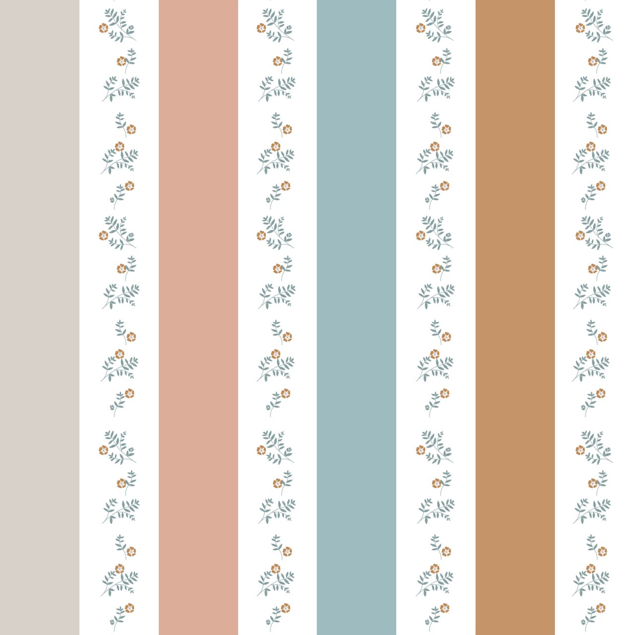 Dekornik Tapete Portofino Colour Streifen with flowers Streifen 100 x 280