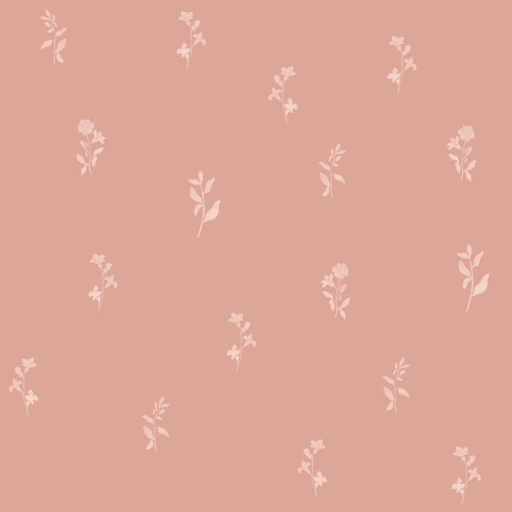 Dekornik wallpaper pink subtle twigs stripes 50 x 280