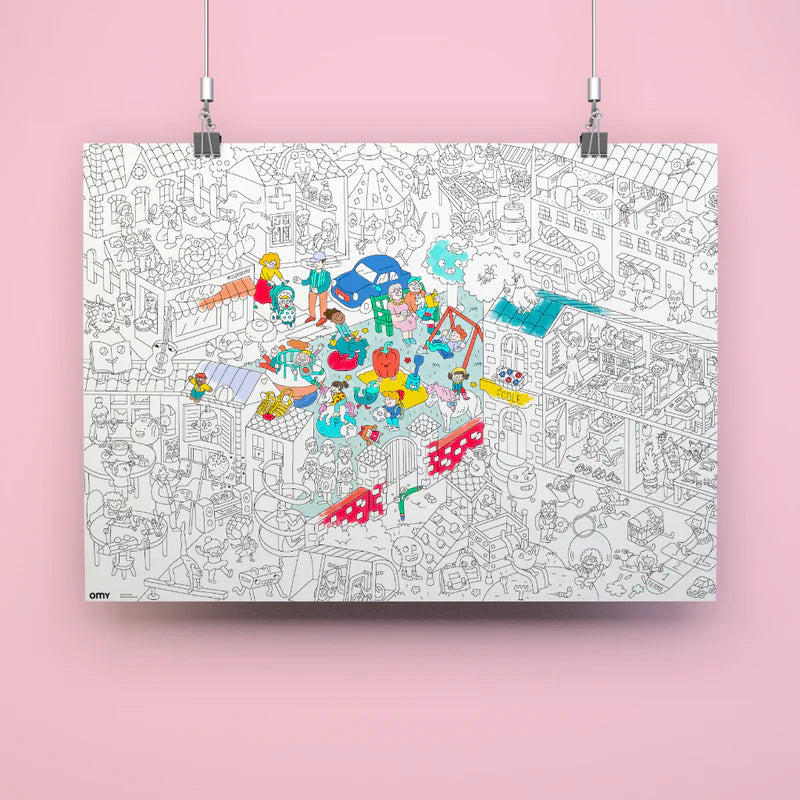 OMY Riesen-Ausmalposter Kids Life