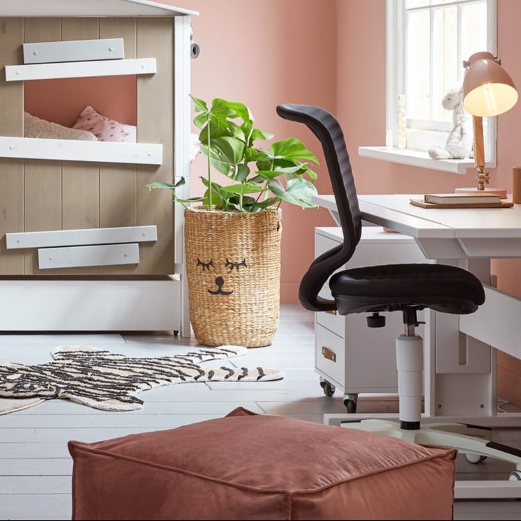 Pouf in velluto per bambini di Lifetime - Blush scuro
