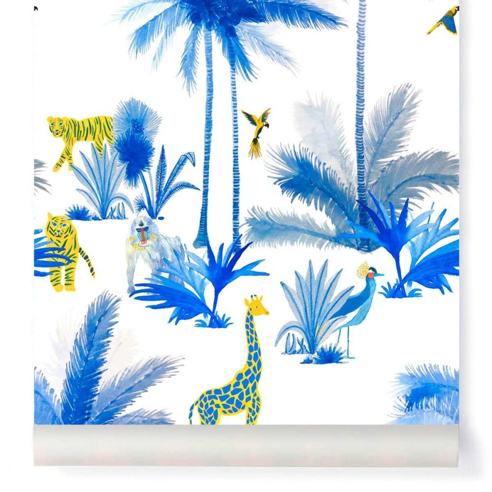 Little Cabari wallpaper GRAND TAMTAM Blue