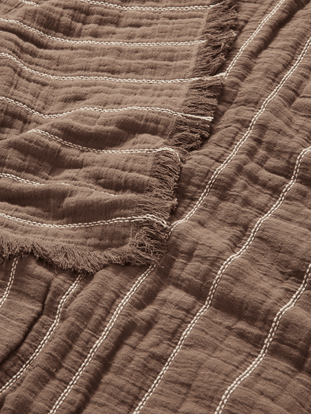 Ferm Living Aires Bedspread - Double - Stone