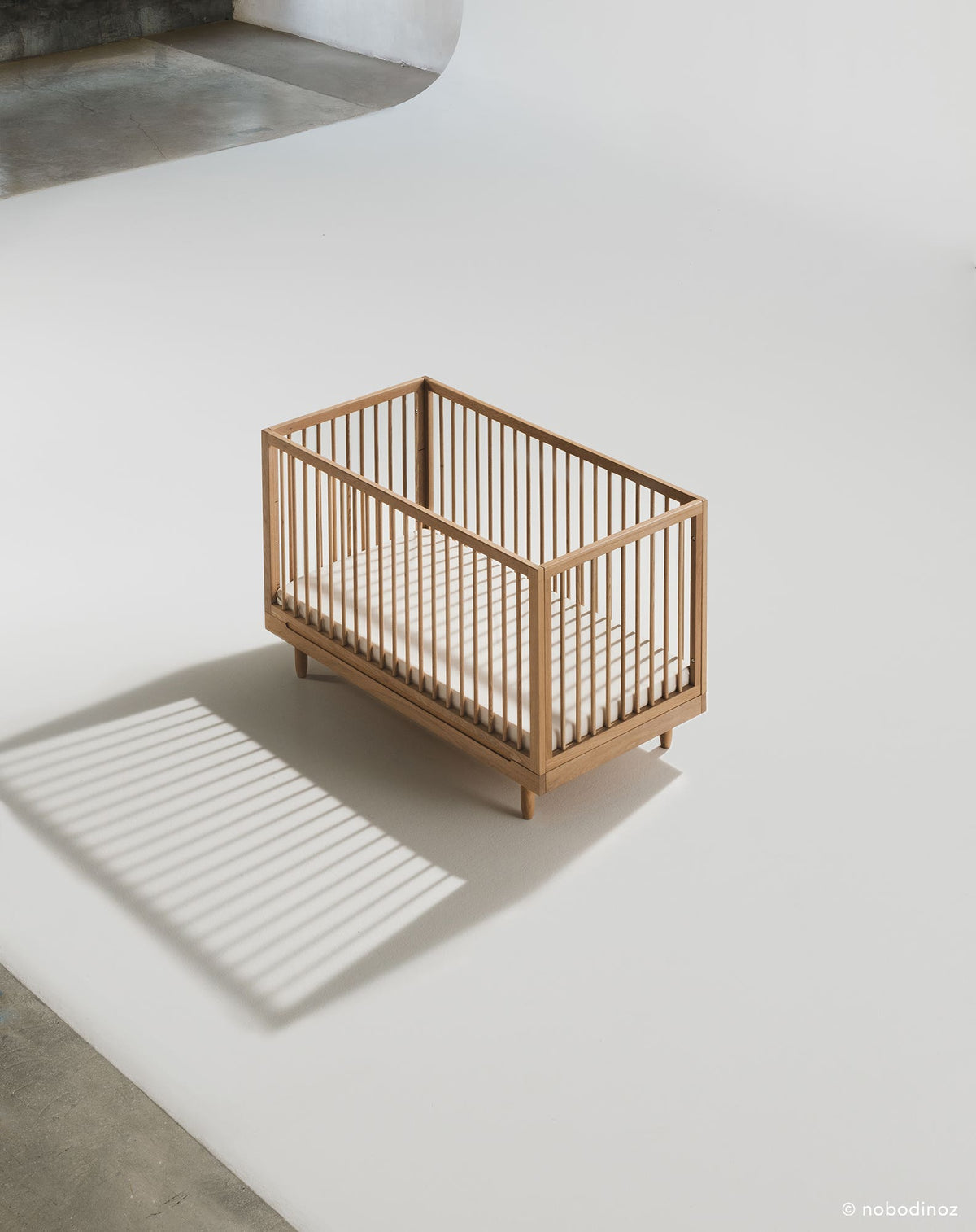 Nobodinoz Pure mitwachsendes Babybett aus Eichenholz 70x140