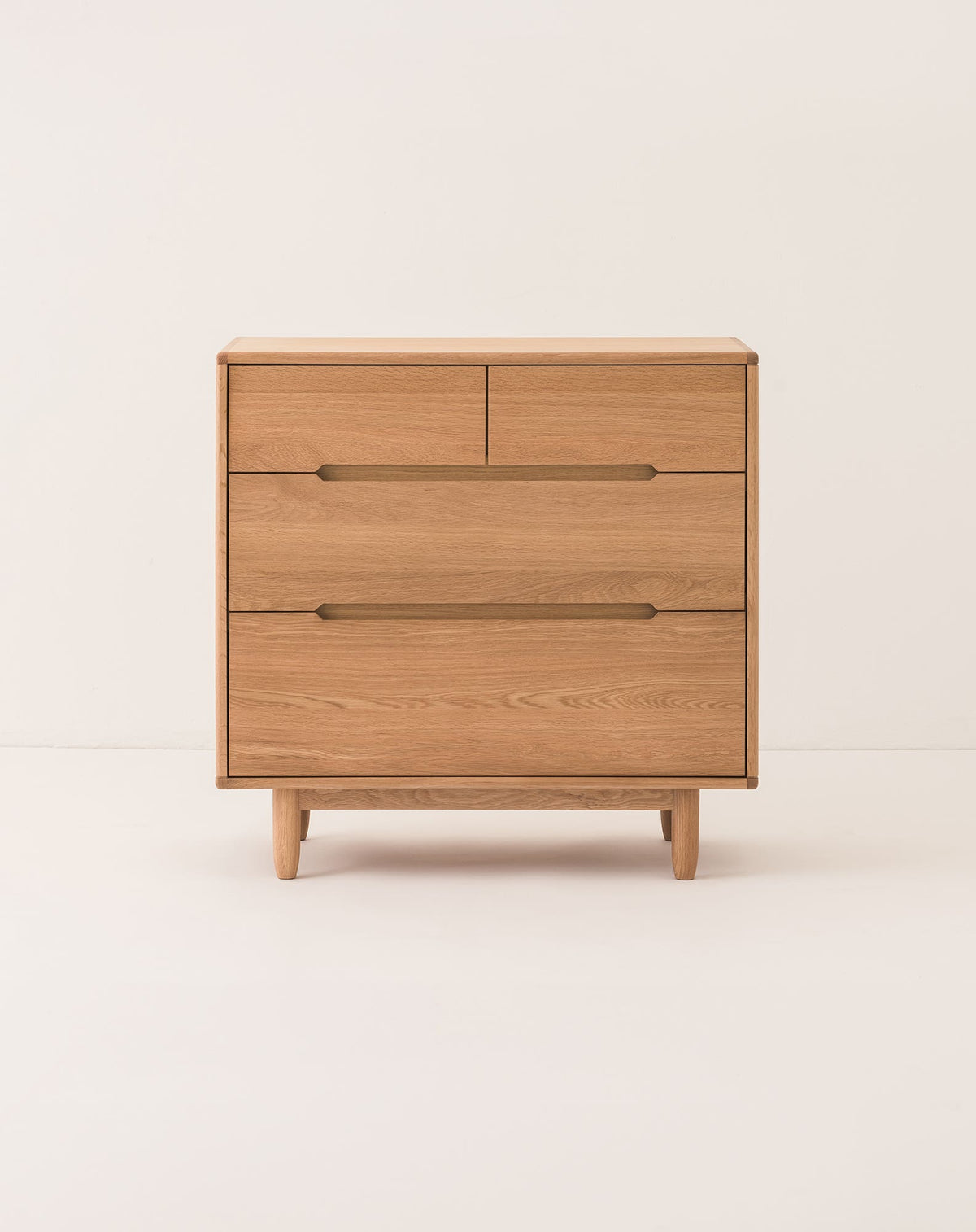 Nobodinoz Pure Commode en bois de chêne avec 4 tiroirs 85x87