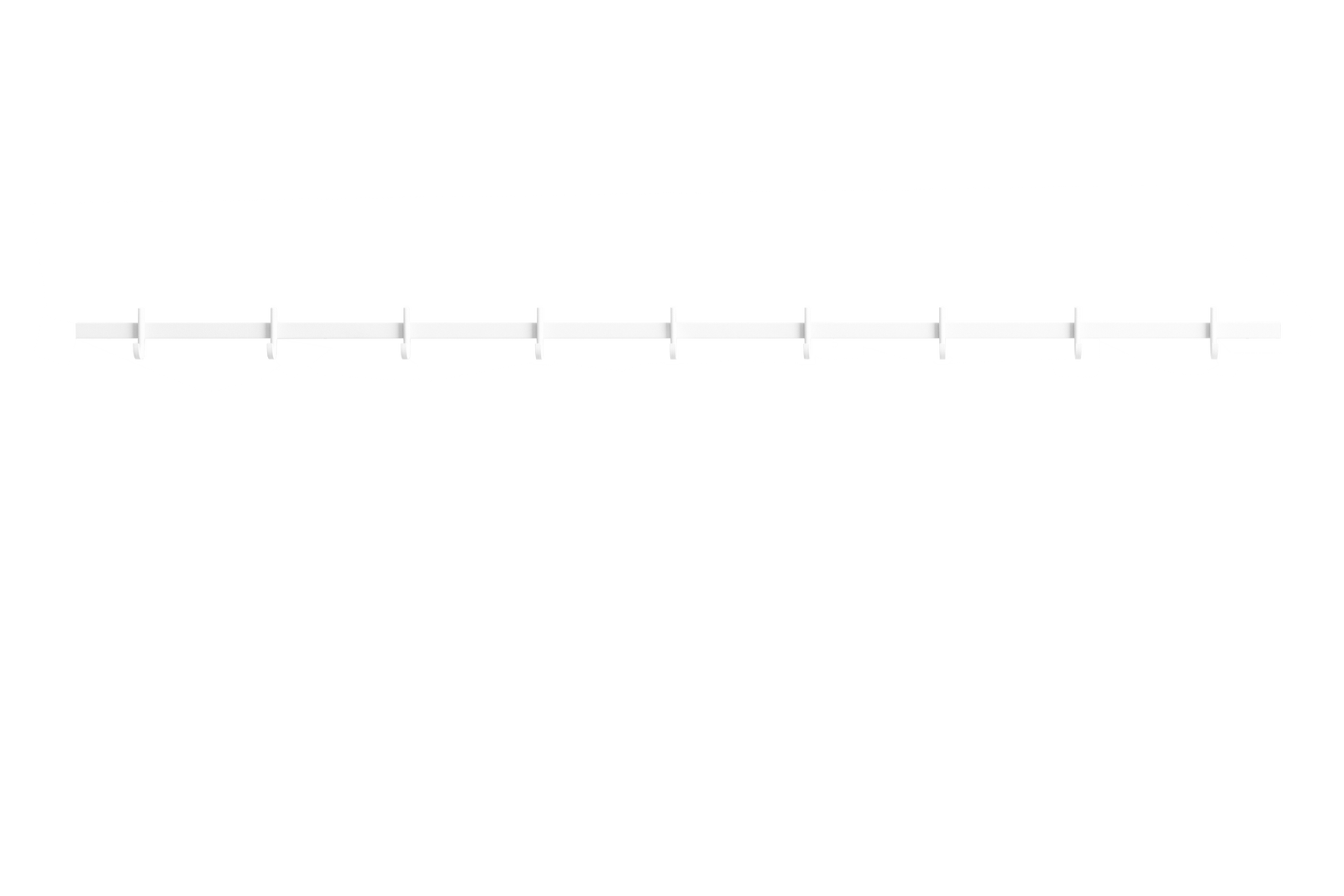 Hook rail, large w123 x d4,7 x h5,2 cm White
