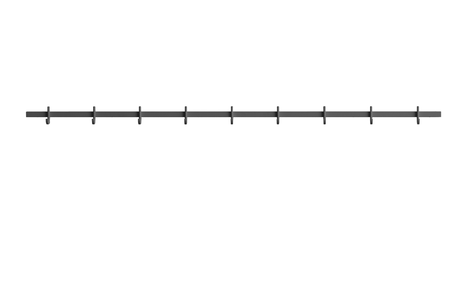 Hook rail, large w123 x d4,7 x h5,2 cm Grey