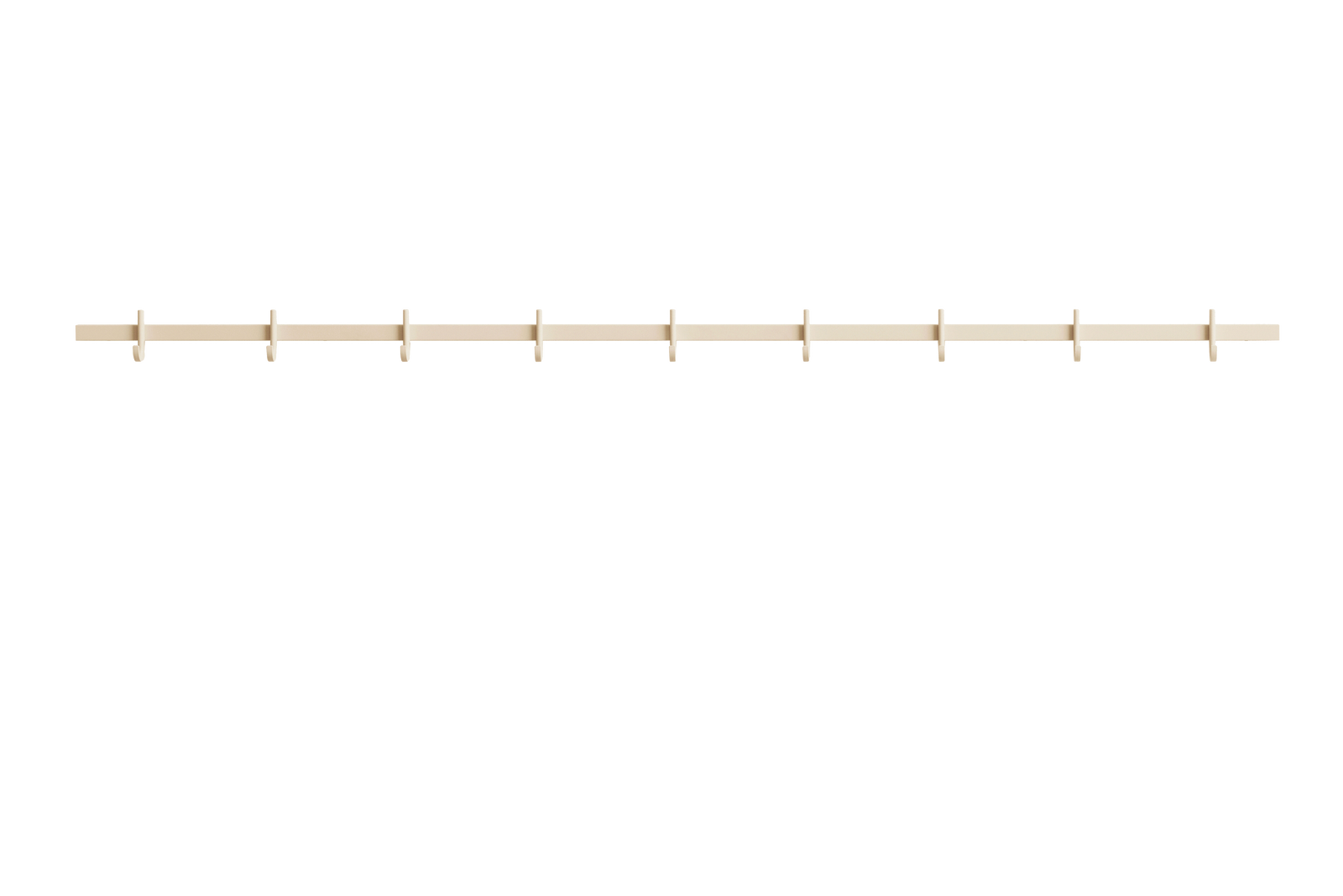 Hook rail, large w123 x d4,7 x h5,2 cm Ash