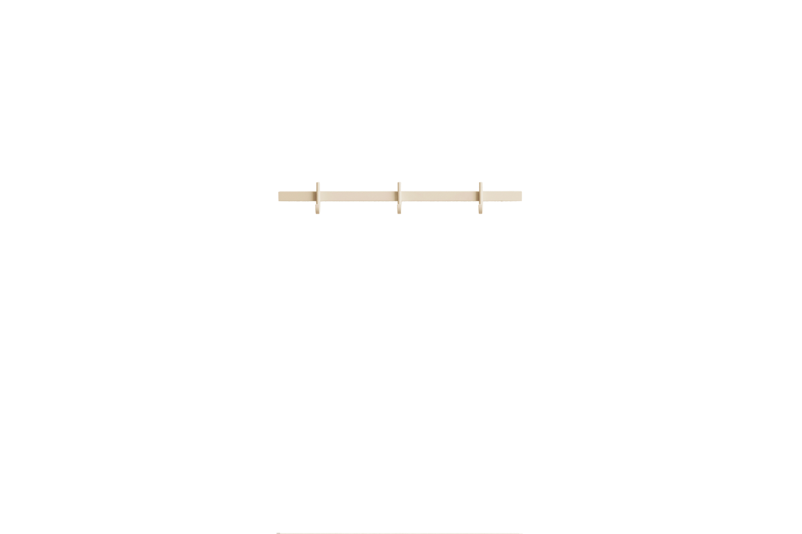Hook rail, small w41 x d4,7 x h5,2 cm Ash