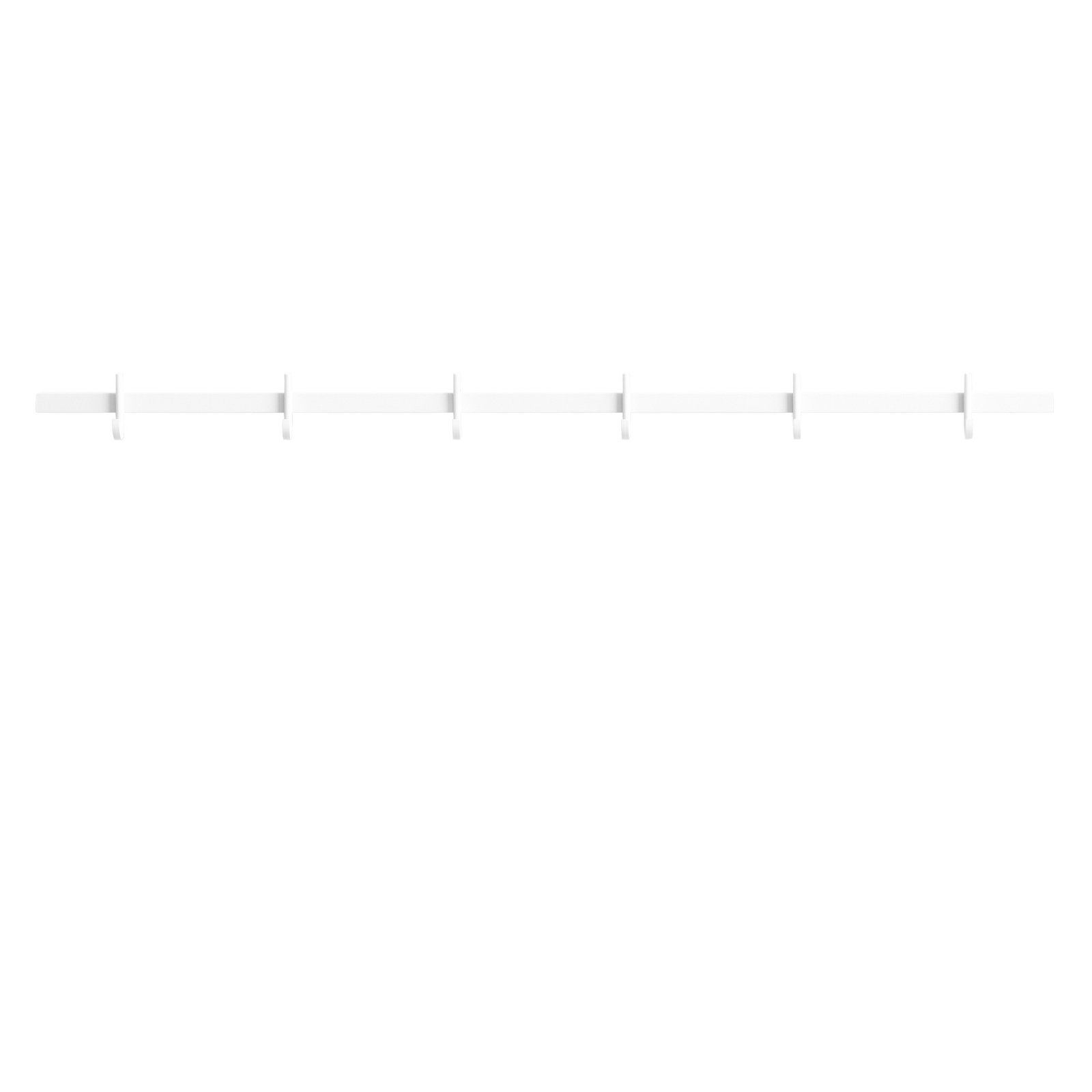 Hook rail, medium w82 x d4,7 x h5,2 cm White