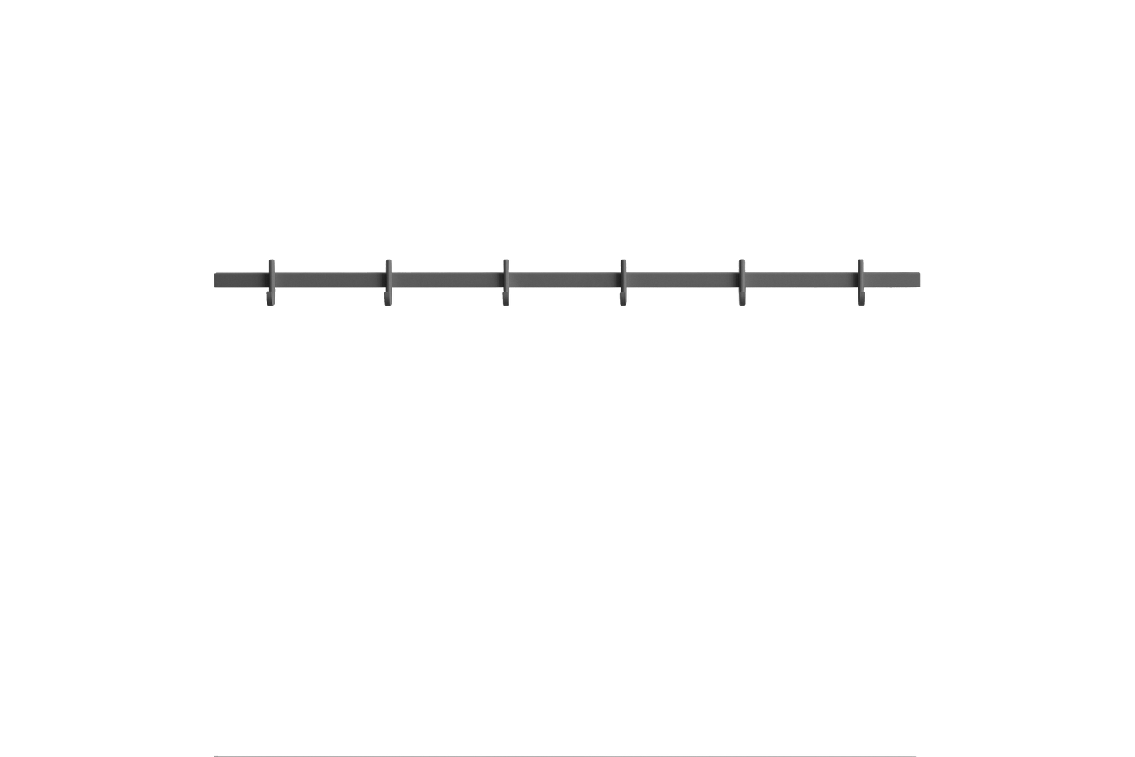 Hook rail, medium w82 x d4,7 x h5,2 cm Grey