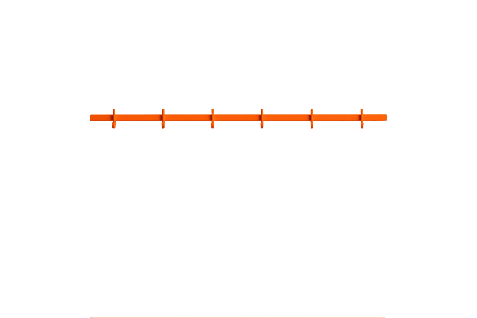Hook rail, medium w82 x d4,7 x h5,2 cm Orange